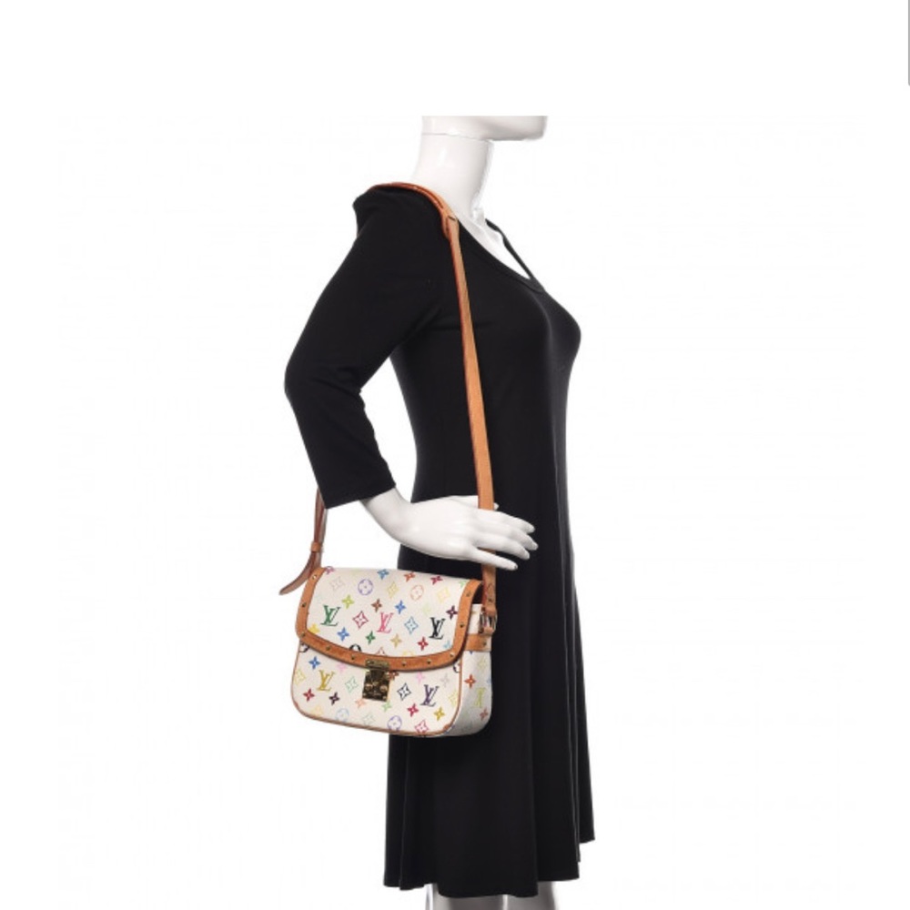 Rare 🦄Louis Vuitton Multicolor White Sologne - Picture 9 of 12